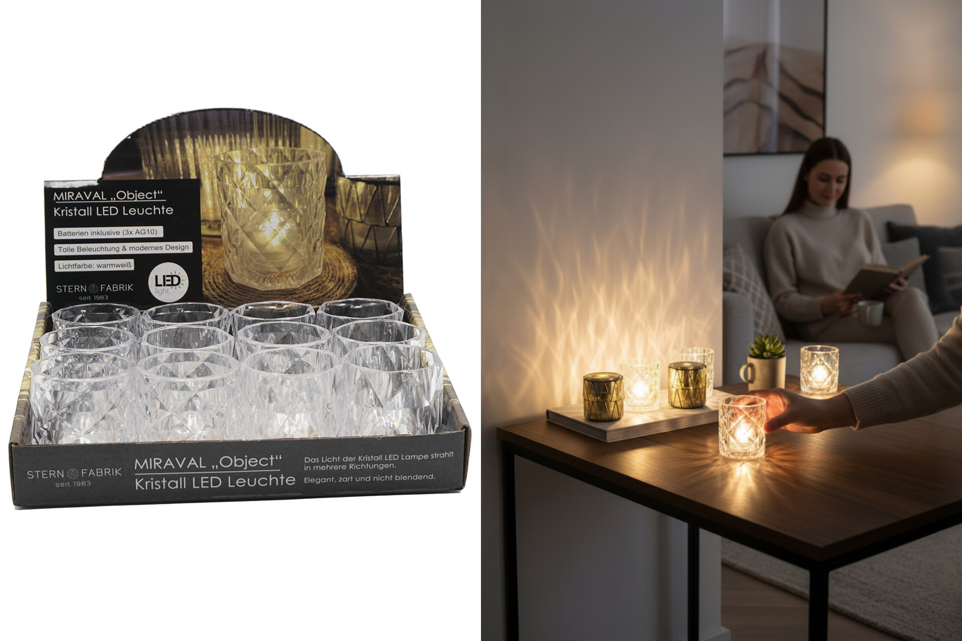 LED MIRAVAL Tischlampe "Miraval Object" 2 Designs, 5cm