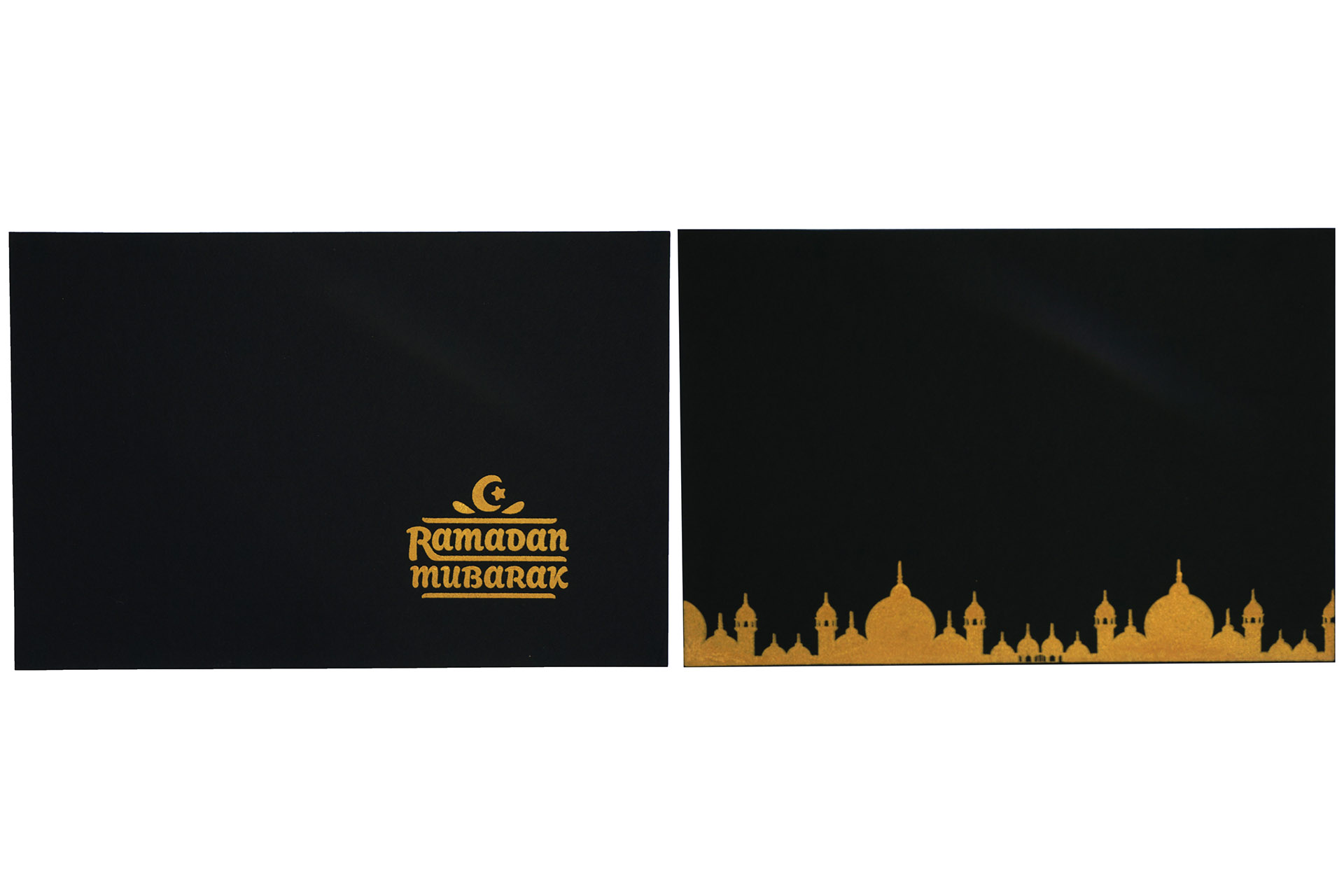 Platzset 45x30cm Filz mit Spruch "Ramadan", schwarz, 2 Designs sortiert