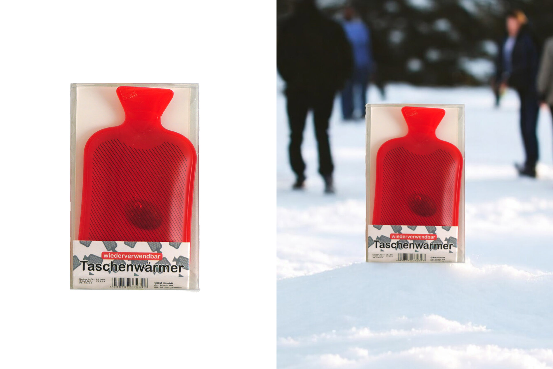 Taschenwärmer "Wärmflasche"