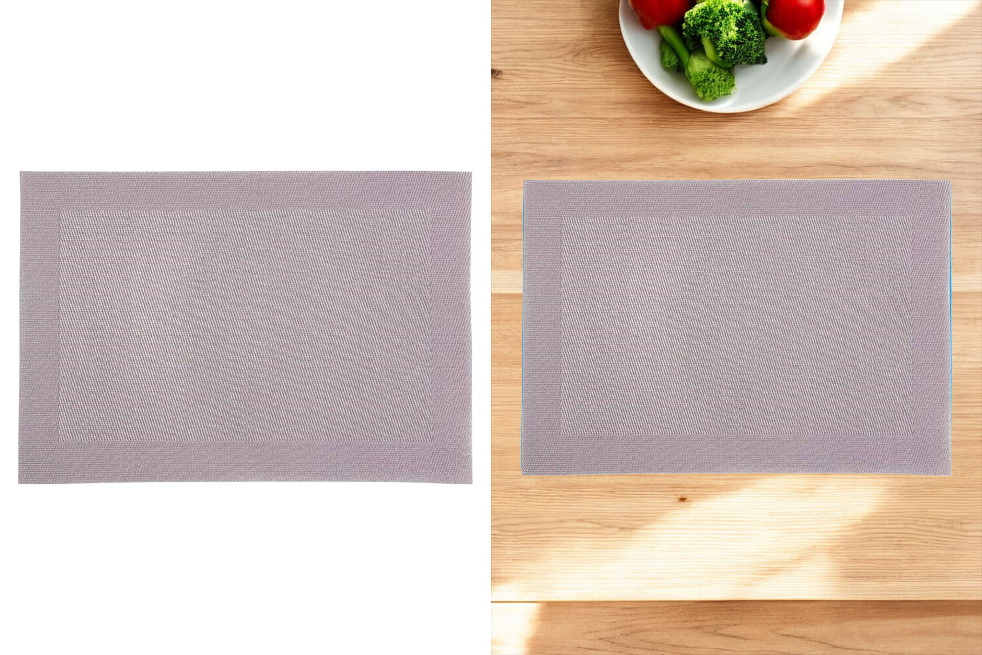 Platzset "Hampton" 45x30cm, PVC, Pastell flieder-grau