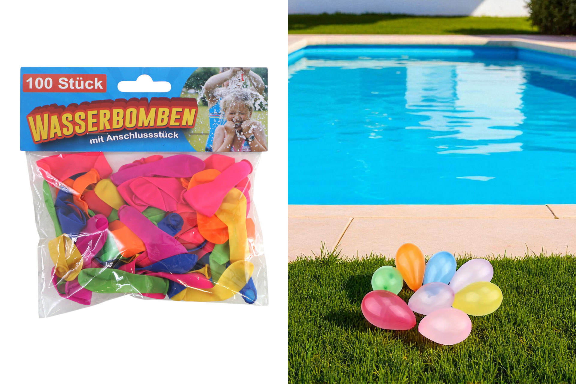 Wasserbomben bunt, 100 Stück