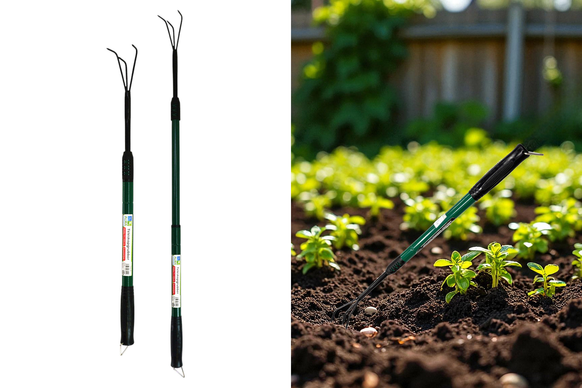 Gartengerät, Teleskopgrubber/Kultivator bis zu 1m, 71-100cm