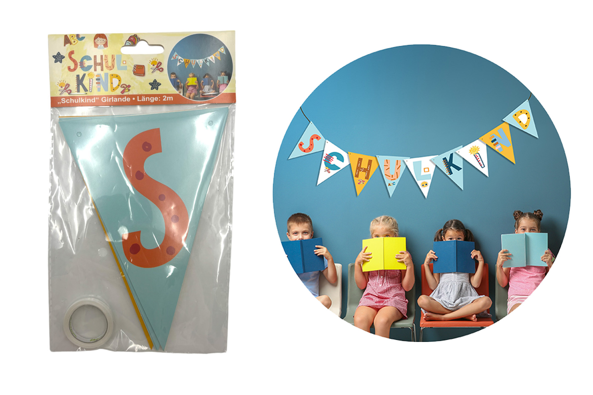Girlande "Schulanfang", 2m