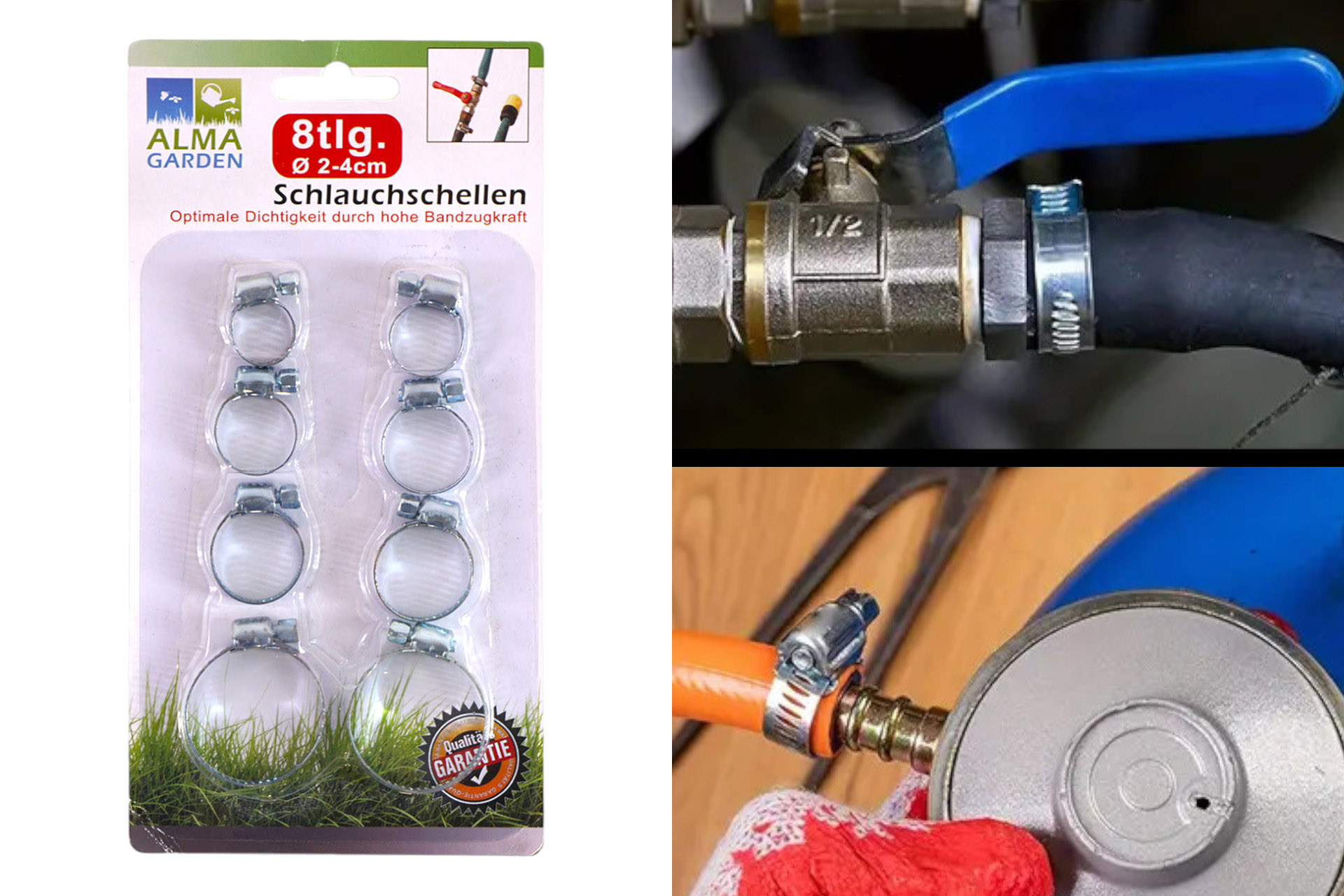 Schlauchschellen-Set Ø 2-4cm, 8tlg.