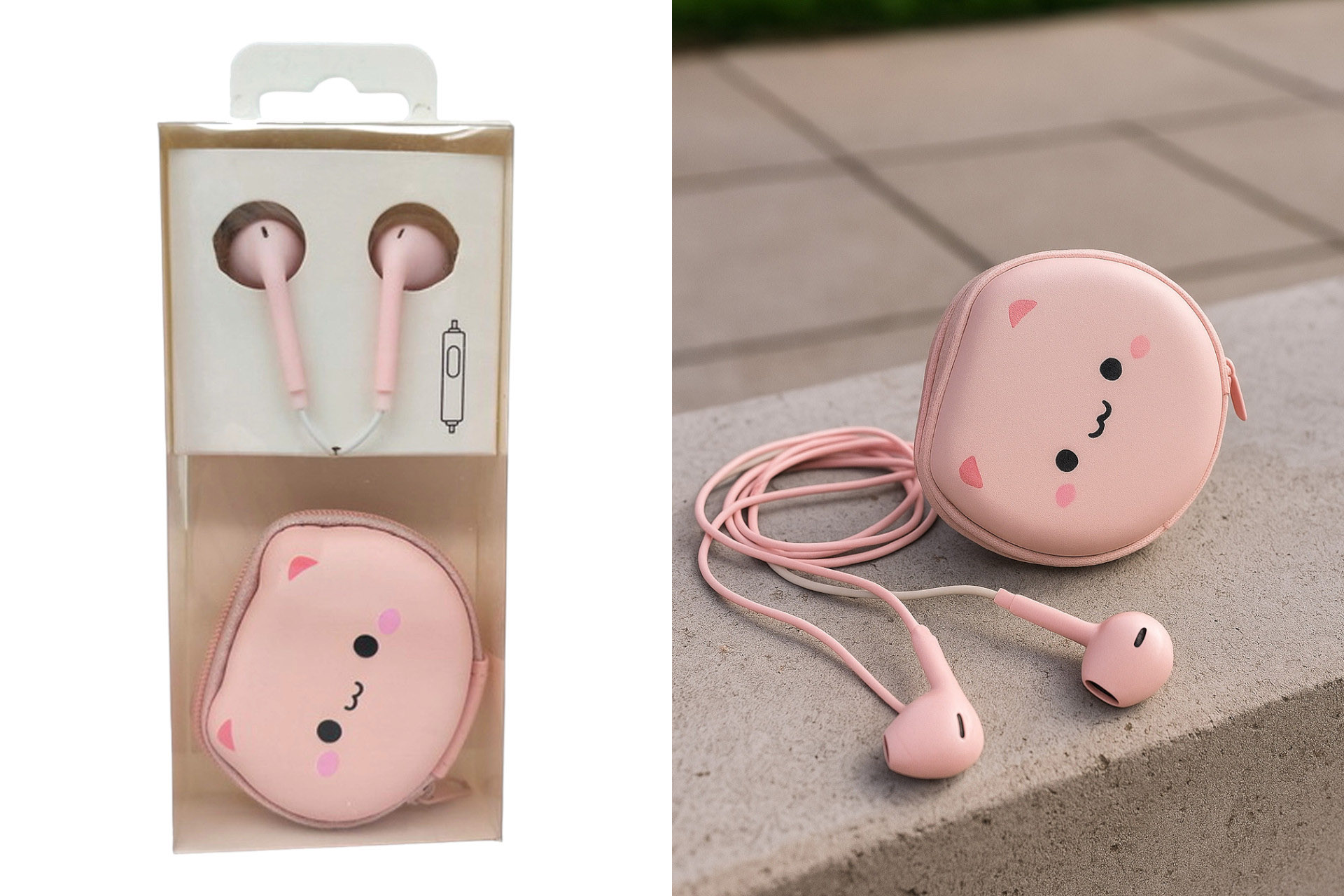 Kopfhörer "Kätzchen" mit Hülle, 1,2m