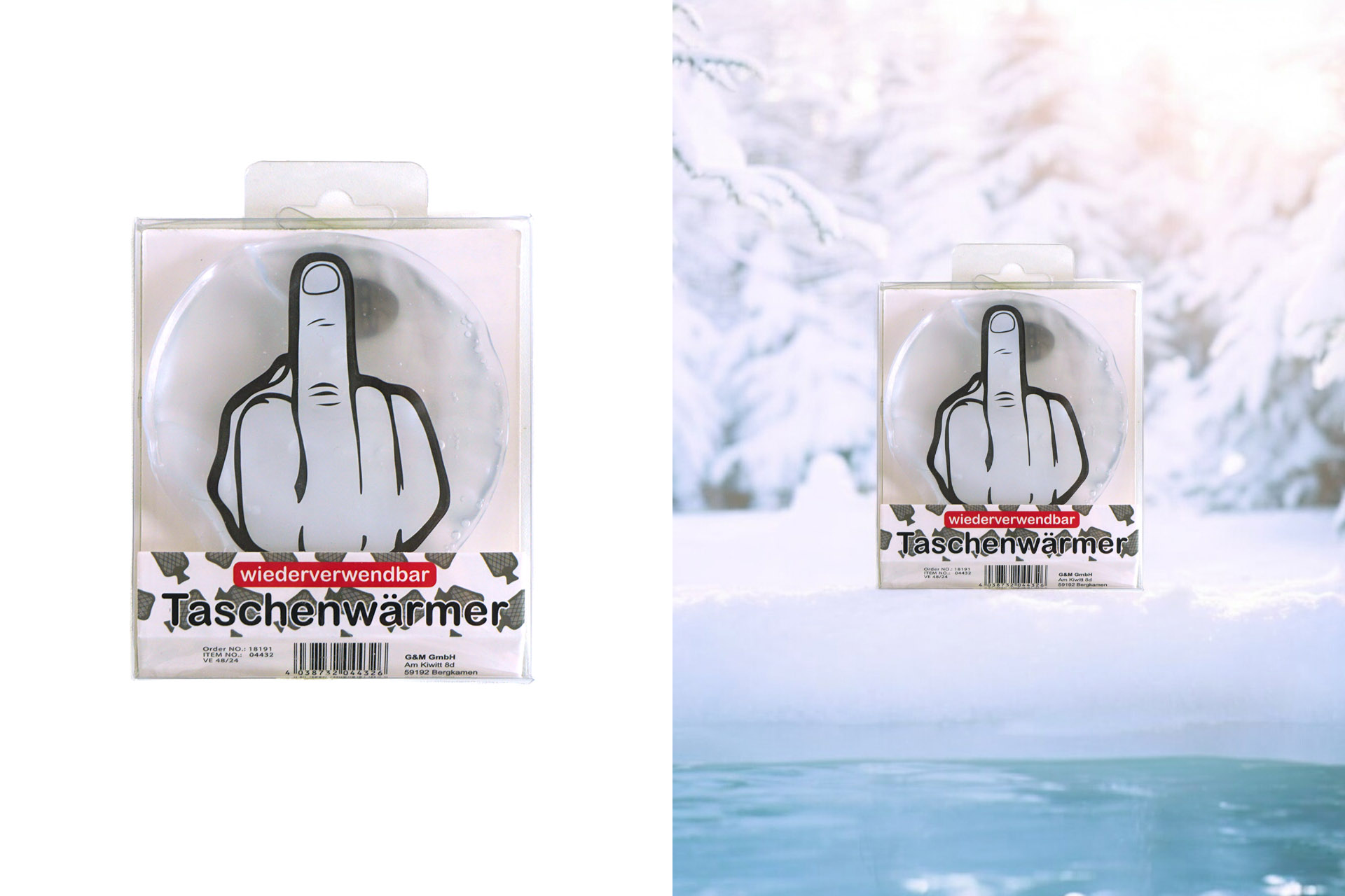 Taschenwärmer "Mittelfinger"